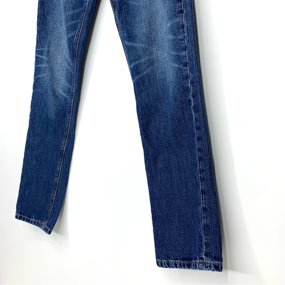 Lands’ End Straight Taper Medium Wash Classic Blue Jeans Mid To High Rise Size 2 - Picture 6 of 16